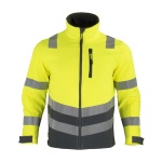 Softshell Bi Color Alta Visibilidad Clase 2 Hombre - amarillo-gris-oscuro, s