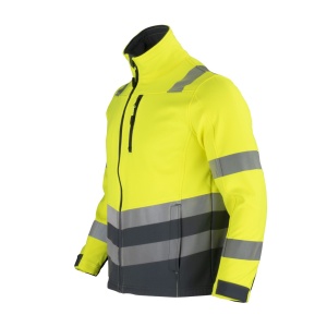 Softshell Bi Color Alta Visibilidad Clase 2 Hombre - amarillo-gris-oscuro, s