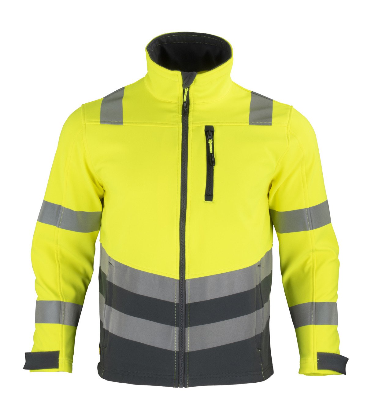 chaqueta-softshell-alta-visibilidad-ml-hombre Softshell Bi Color Alta Visibilidad Clase 2 Hombre - amarillo-gris-oscuro, s