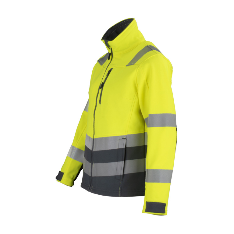 Softshell Bi Color Alta Visibilidad Clase 2 Mujer - amarillo-gris-oscuro, s