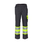 Pantalon Alta Visibilidad Bi Color Clase 1 - gris-oscuro-amarillo, xl