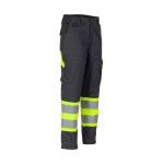 Pantalon Alta Visibilidad Bi Color Clase 1 - gris-oscuro-amarillo, xl