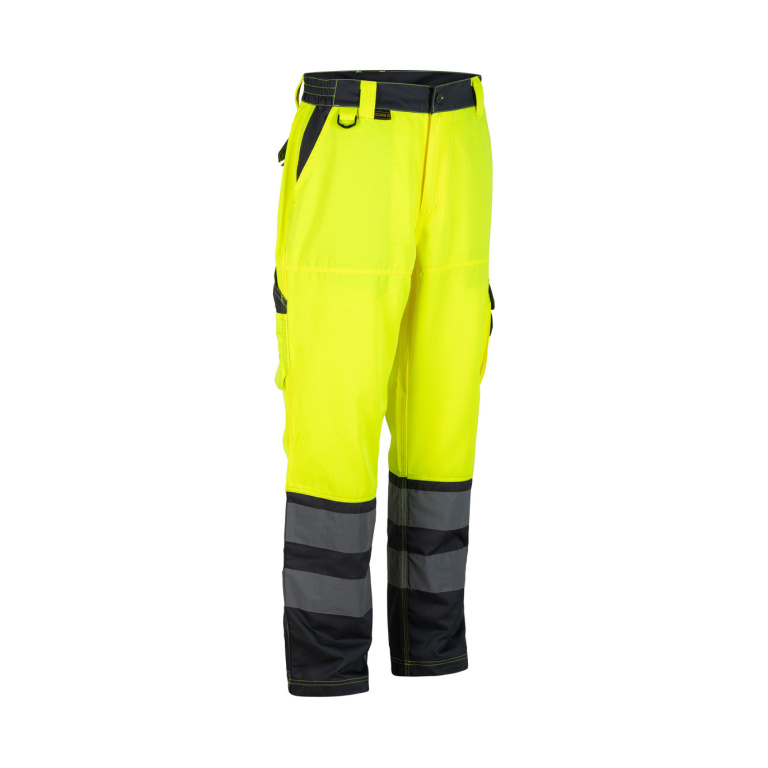 Pantalon Alta Visibilidad Bi Color Clase 2 - amarillo-gris-oscuro, s