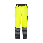 Pantalon Alta Visibilidad Bi Color Clase 2 - amarillo-gris-oscuro, s