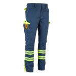 Pantalón Cargo Bicolor Alta Visibilidad Con Cinta Dia Y Noche - azul-amarillo, s
