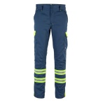 Pantalón Cargo Bicolor Alta Visibilidad Con Cinta Dia Y Noche - azul-amarillo, s
