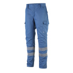 Pantalon Cargo Gabardina Con Cinta Hombre - azul-indigo, s
