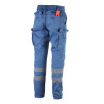 Pantalon Cargo Gabardina Con Cinta Hombre - azul-indigo, s