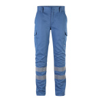 Pantalon Cargo Gabardina Con Cinta Hombre - azul-indigo, s