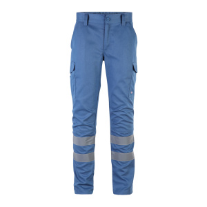 Pantalon Cargo Gabardina Con Cinta Hombre - azul-indigo, s