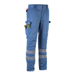 Pantalon Cargo Gabardina Con Cinta Hombre - azul-indigo, s