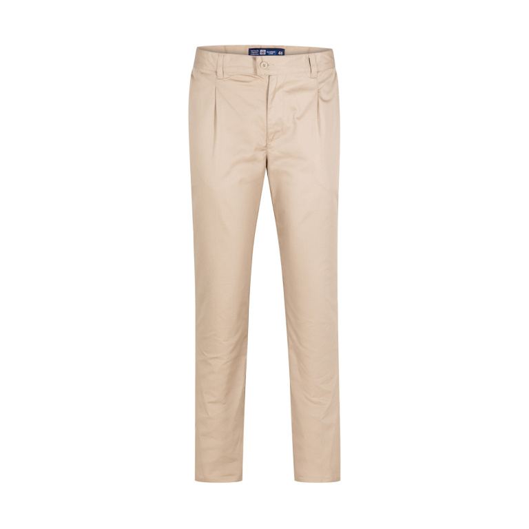 Pantalon Clasico Con Pinzas Hombre - beige, 58