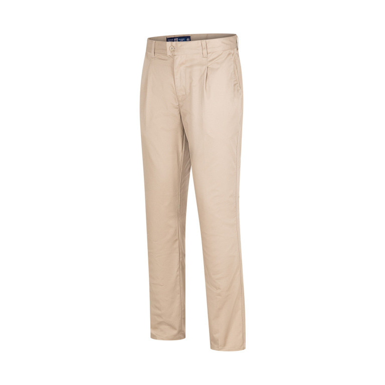 Pantalon Clasico Con Pinzas Hombre - beige, 58