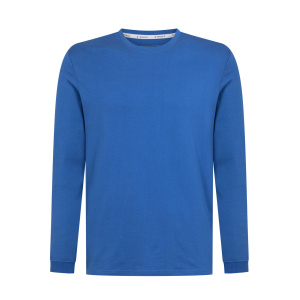 Polera Essential Soft Manga Larga Hombre - azulino, xs