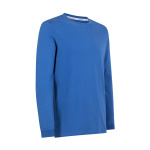 Polera Essential Soft Manga Larga Hombre - azulino, xs