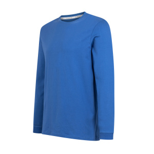 Polera Essential Soft Manga Larga Hombre - azulino, xs