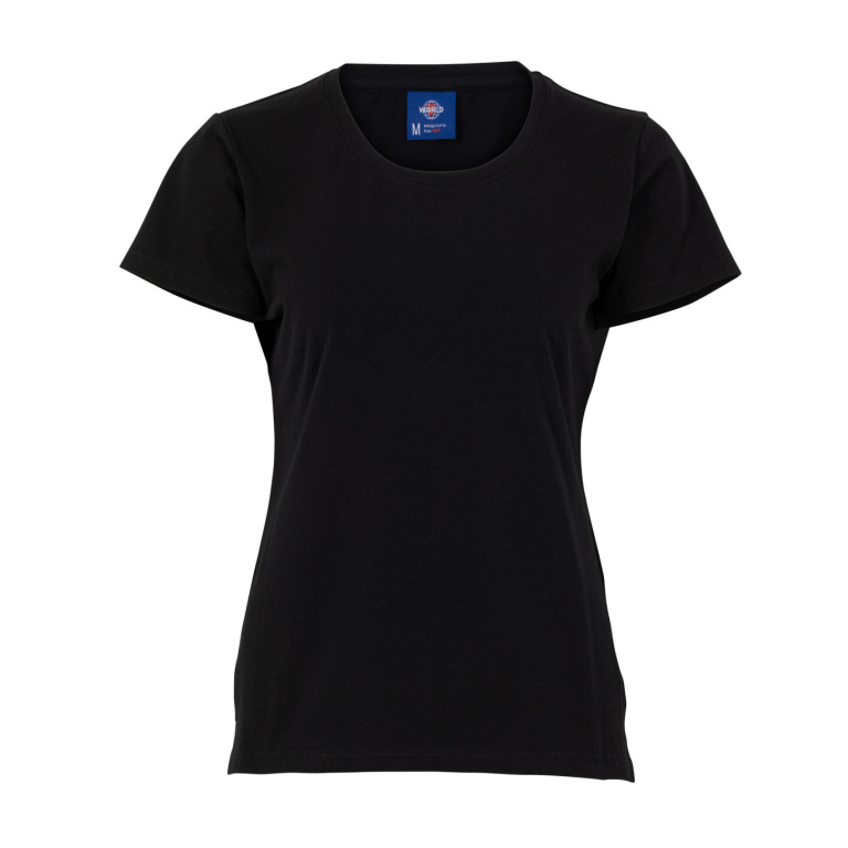 Polera 95% Algodón Manga Corta Mujer - negro, xl
