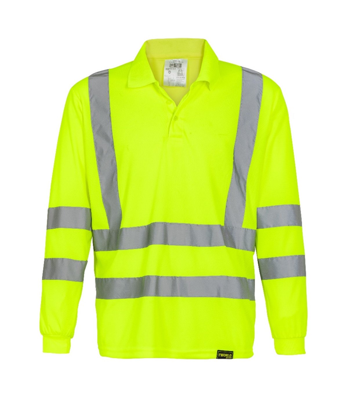polera-polo-dry-fit-ml-hombre (1) Polera Pique Alta Visibilidad DryFit Manga Larga Con Cinta Reflectiva - amarillo, xl