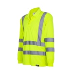 Polera Pique Alta Visibilidad DryFit Manga Larga Con Cinta Reflectiva - amarillo, xl