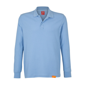 Polera Pique Manga Larga Hombre - celeste-claro, xl