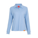 Polera Pique Manga Larga Mujer - celeste-claro, xl