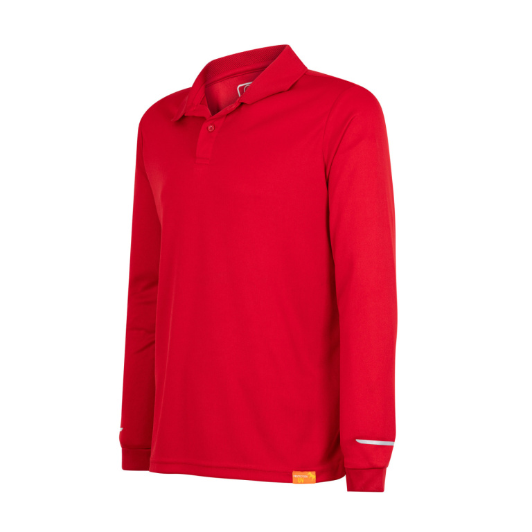 Polera Pique WorkDry Manga Larga Hombre - rojo, xl