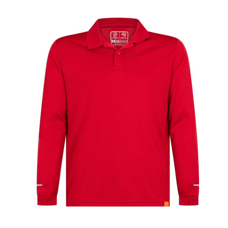 Polera Pique WorkDry Manga Larga Hombre - rojo, xl