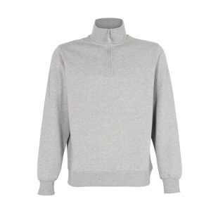 Poleron Medio Cierre Manga Larga - gris, xl