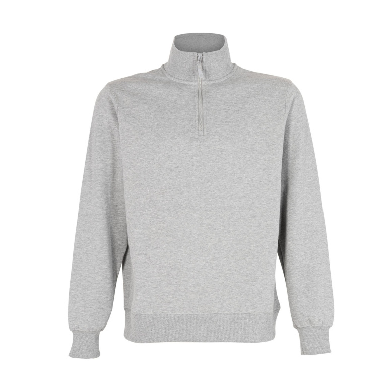 Poleron Medio Cierre Manga Larga - gris, xl