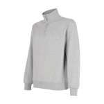 Poleron Medio Cierre Manga Larga - gris, xl