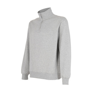 Poleron Medio Cierre Manga Larga - gris, xl