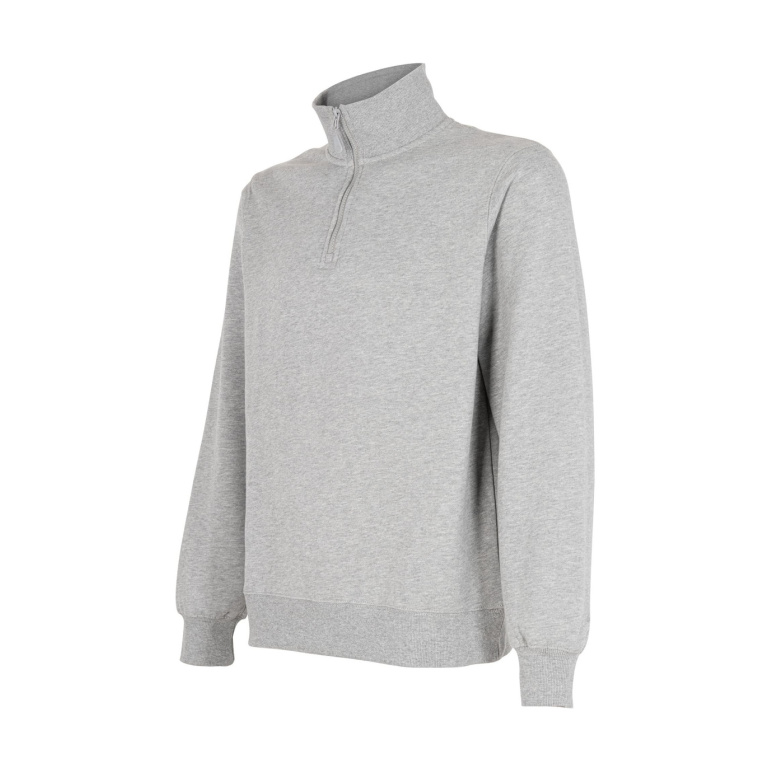 Poleron Medio Cierre Manga Larga - gris, xl