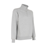 Poleron Medio Cierre Manga Larga - gris, xl