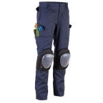 Pantalon Cargo Gabardina Hombre - azul, s