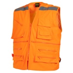 Chaleco Geologo Vial Con Cinta Reflectante Tricot - naranjo, s