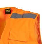 Chaleco Geologo Vial Con Cinta Reflectante Tricot - naranjo, s