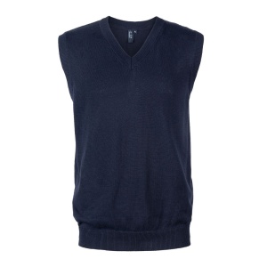 Sweater Cuello V Sin Manga Hombre - azul-marino, xl