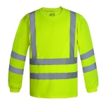 Polera Dry Fit Manga Larga Con Cinta Reflectiva - amarillo, xl