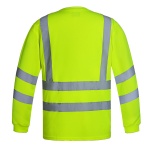 Polera Dry Fit Manga Larga Con Cinta Reflectiva - amarillo, xl
