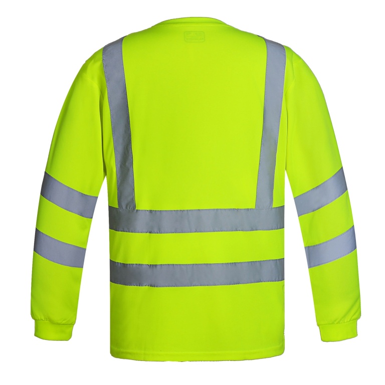 Polera Dry Fit Manga Larga Con Cinta Reflectiva - amarillo, xl