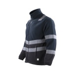 Micropolar Bi-Color Con Cinta Reflectiva Hombre - azul-negro, xl