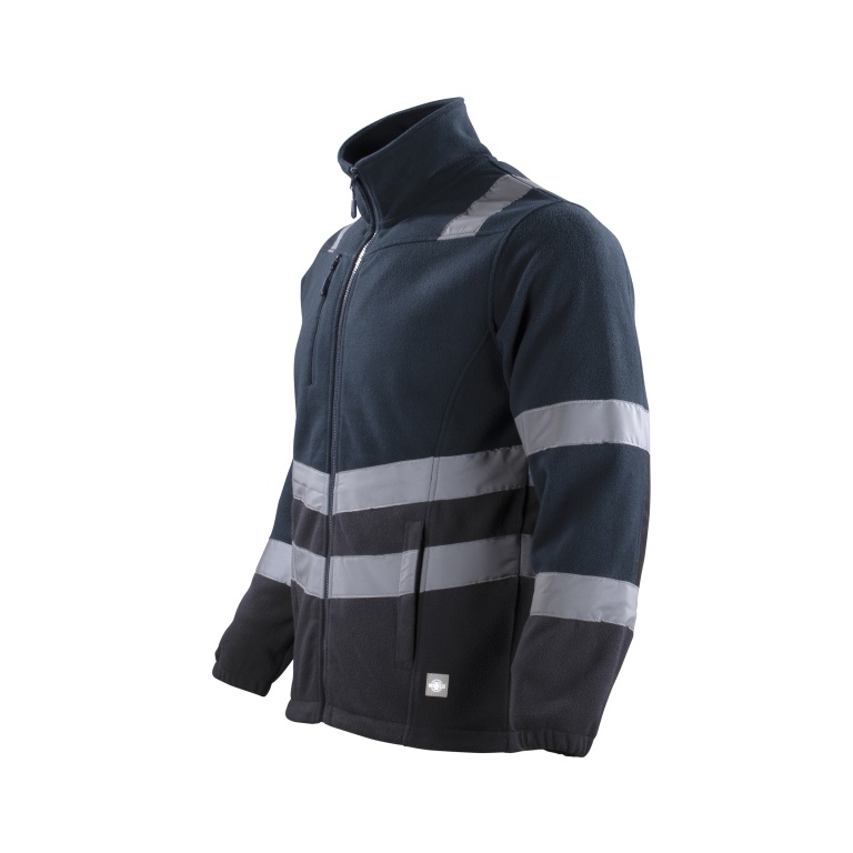 Micropolar Bi-Color Con Cinta Reflectiva Hombre - azul-negro, xl
