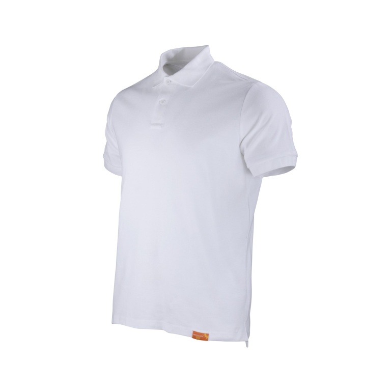 Polera Pique 80% Algodón Manga Corta Hombre - blanco, xl