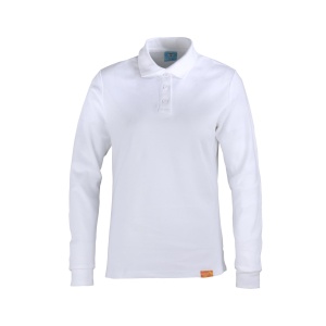 Polera Pique 80% Algodón Manga Larga Mujer - blanco, xl