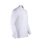 Polera Pique 80% Algodón Manga Larga Hombre - blanco, xl