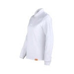 Polera Pique 80% Algodón Manga Larga Mujer - blanco, xl
