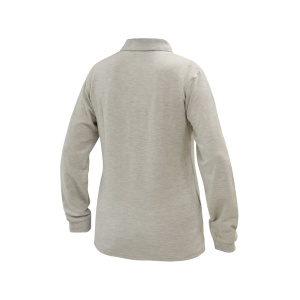 Polera Pique Comfort Spandex Manga Larga Mujer - gris, xl