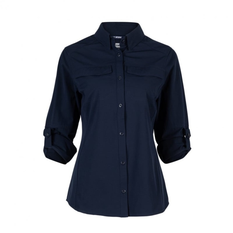 Blusa Outwork Abelia - azul-marino, s