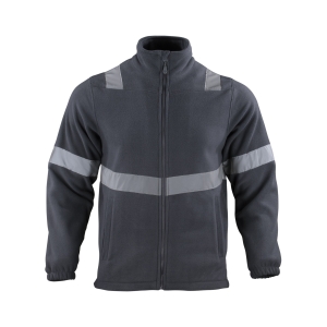 Micropolar Con Cinta Reflectiva Manga Larga Hombre - gris-oscuro, xl