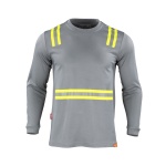 Polera Alta Visibilidad Manga Larga Hombre - gris, xl